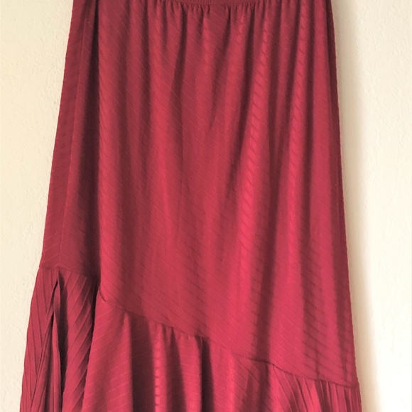 F.H. Clothing Company Deep Red Asymmetrical Skirt - Picture 5 of 8